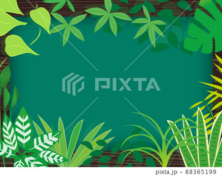 観葉植物のメッセージボードイラスト 88365199