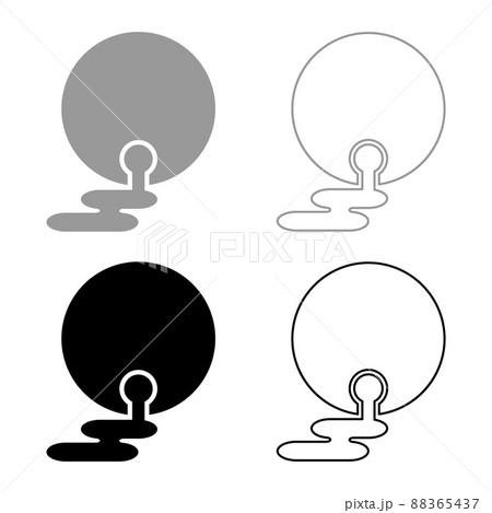 Oil flowing from barrel fuel flows out Environmental pollution crude spill set icon grey black color vector illustration image solid fill outline contour line thin flat style Oil flowing from barrel fuel flows out Environmental pollution crude spill set icon grey black color vector illustration image solid fill outline contour line thin flat style 88365437
