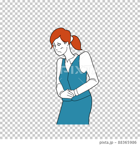 腹痛女性例證 88365986