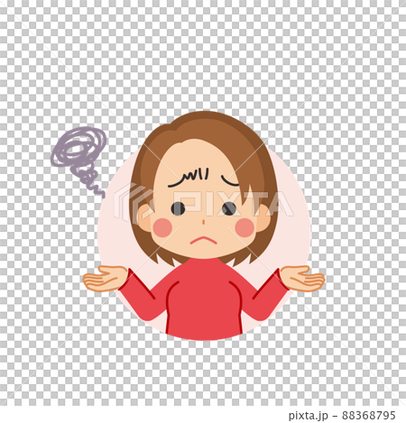 可愛的年輕女人圖標,雅爾,負,成人,白色背景,圓形,圓形 可愛的年輕女人圖標,雅爾,負,成人,白色背景,圓形,圓形 88368795