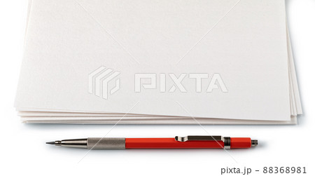 Blank paper with mechanical pencil 88368981