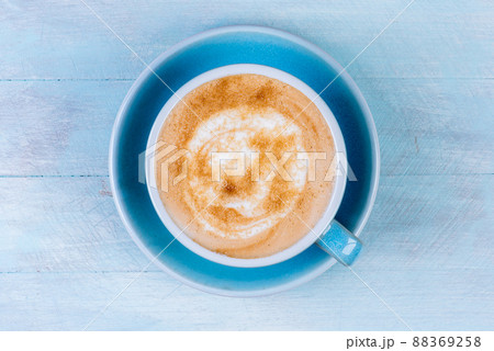 Directly Above View Cup Of Coffee Directly Above View Cup Of Coffee 88369258