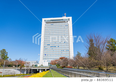 茨城県水戸市 快晴の茨城県庁 茨城県水戸市 快晴の茨城県庁 88369511