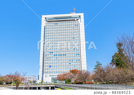 茨城県水戸市 快晴の茨城県庁 茨城県水戸市 快晴の茨城県庁 88369523
