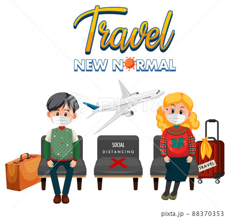 Travel new normal concept with passenger wearing mask Travel new normal concept with passenger wearing mask 88370353