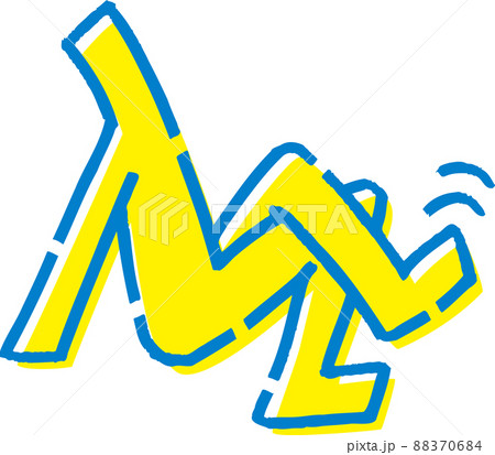 足を組んで休憩する棒人間 88370684