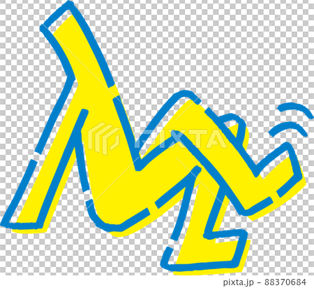 足を組んで休憩する棒人間 88370684