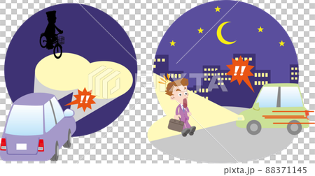 交通安全<夜間司機的hiyari帽子/前面的粗心> 88371145