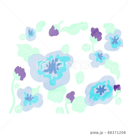 北欧風花の背景ベクターイラスト 北欧風花の背景ベクターイラスト 88371208