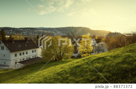 Panorama of Trondheim town, Norway Panorama of Trondheim town, Norway 88371372