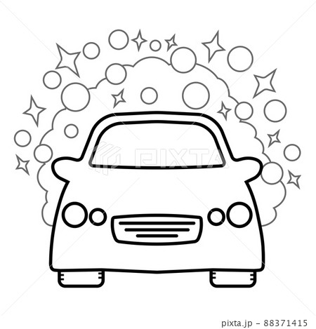 Car wash logo icon, car wash with foam until sparkling clean Car wash logo icon, car wash with foam until sparkling clean 88371415