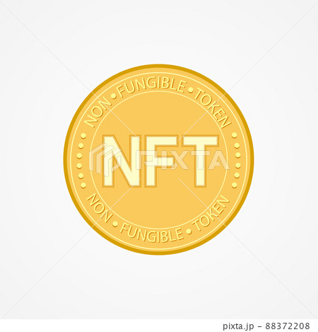 Non-fungible token coin. Digital crypto currency  88372208