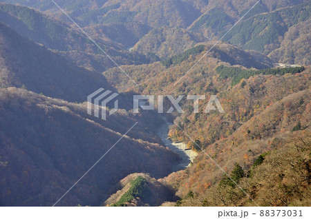 丹沢主稜より紅葉の西丹沢　ゴーラ沢 88373031