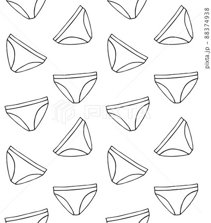 Vector seamless pattern of hand drawn panties 88374938