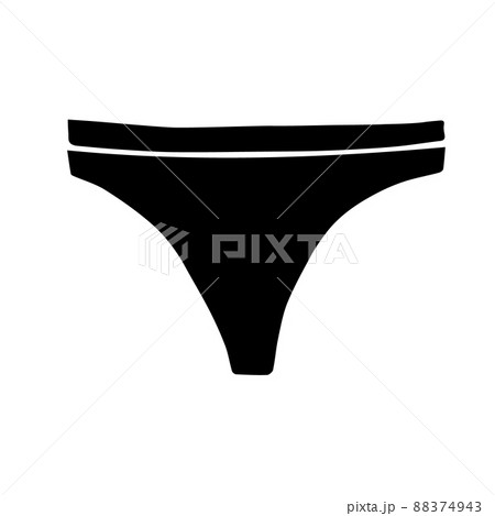 Vector hand drawn doodle sketch black panties 88374943