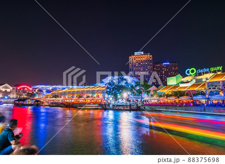 シンガポール クラーク・キー 夜景 シンガポール クラーク・キー 夜景 88375698