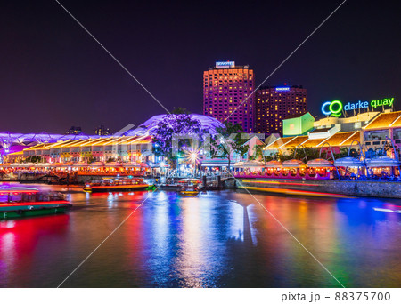 シンガポール クラーク・キー 夜景 シンガポール クラーク・キー 夜景 88375700