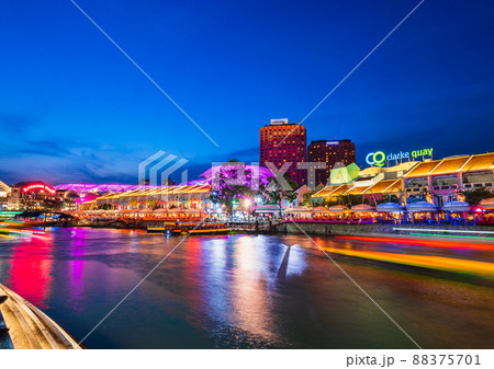シンガポール クラーク・キー 夜景 シンガポール クラーク・キー 夜景 88375701