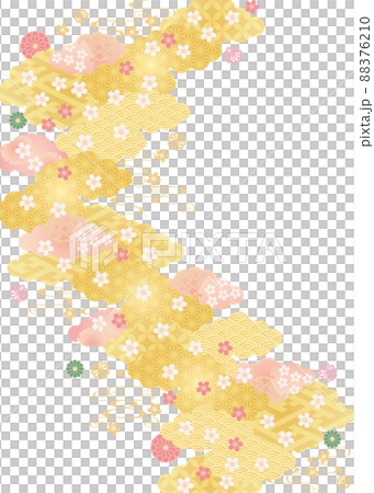 背景素材-和柄桜2022-32-1ベク 88376210