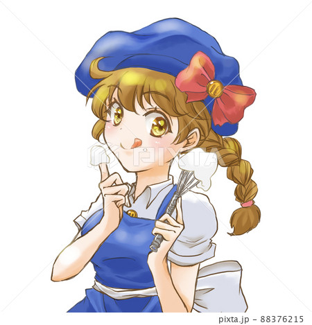 ホイップクリームを味見している女の子 ホイップクリームを味見している女の子 88376215
