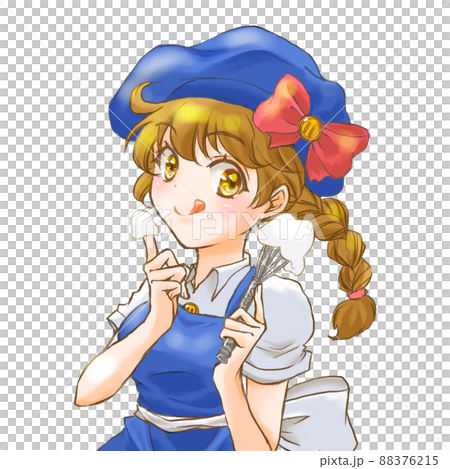 ホイップクリームを味見している女の子 ホイップクリームを味見している女の子 88376215