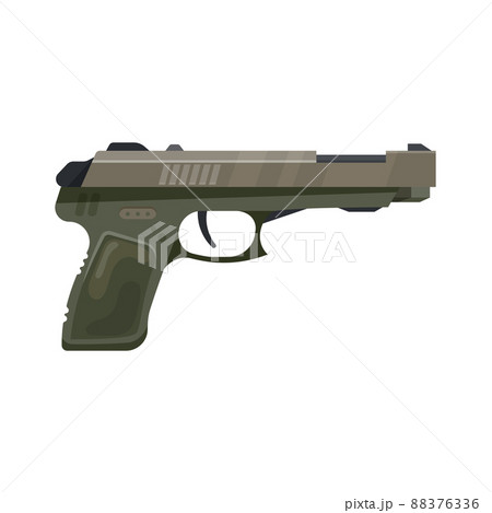 Revolver magnum or colt handgun, vector icon 88376336