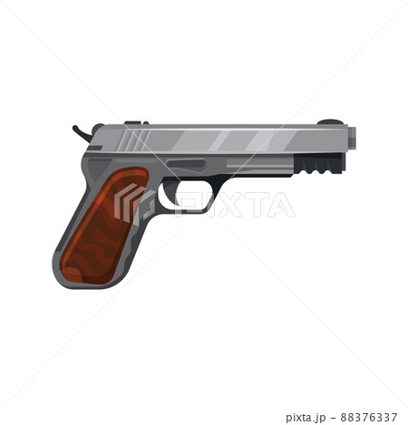 Gun or pistol vector icon or clipart. Gun or pistol vector icon or clipart. 88376337