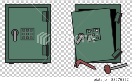 鉄製の頑丈な金庫と泥棒に破壊された金庫 鉄製の頑丈な金庫と泥棒に破壊された金庫 88376522