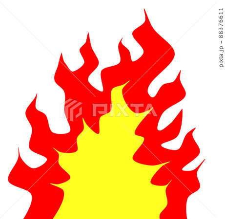 高温で燃え上がる炎のイラスト 高温で燃え上がる炎のイラスト 88376611