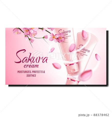 Sakura Cream Creative Promotional Banner Vector 88378462