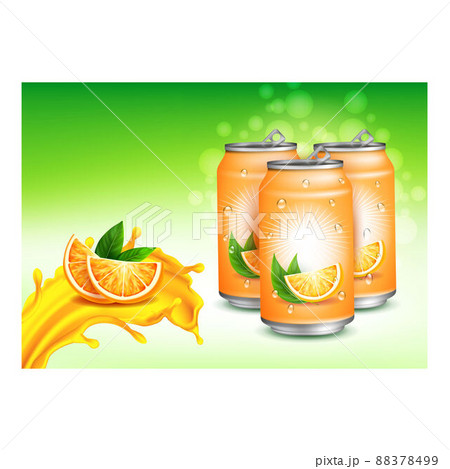 Orange Juice Creative Promotional Poster Vector 88378499