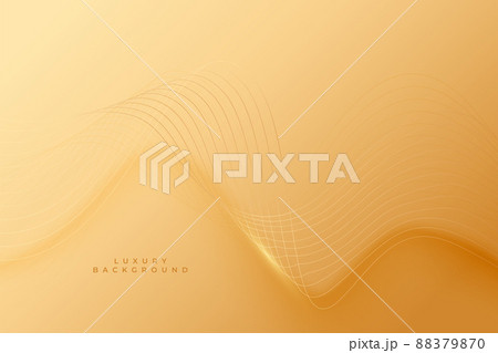 smooth wave lines golden premium background 88379870