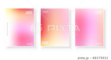 Colorful soft gradient covers template design set Colorful soft gradient covers template design set 88379932