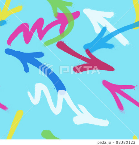 Bright graffiti spray paint seamless pattern. Vector illustration. Vector illustration 88380122