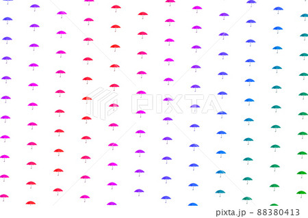 レインボーの傘のドットパターン レインボーの傘のドットパターン 88380413