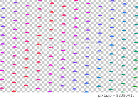 レインボーの傘のドットパターン レインボーの傘のドットパターン 88380413