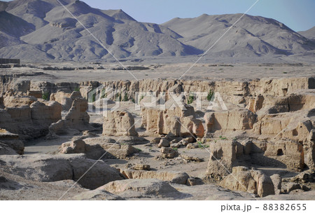 シルクロード 中国 新疆ウイグル自治区 トルファン 世界文化遺産 交河故城 シルクロード 中国 新疆ウイグル自治区 トルファン 世界文化遺産 交河故城 88382655