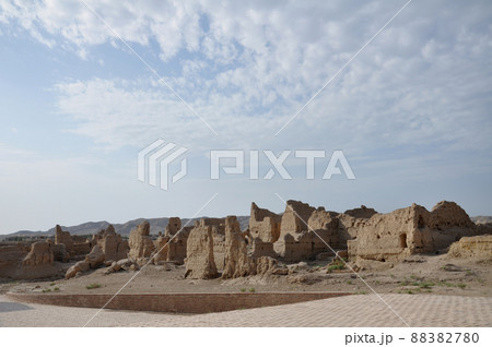 シルクロード　中国　新疆ウイグル自治区　トルファン　世界文化遺産　交河故城 88382780