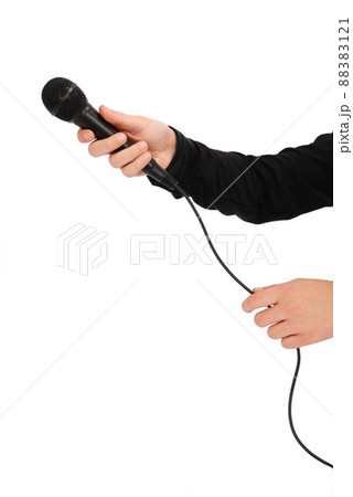 Hand with microphone Hand with microphone 88383121