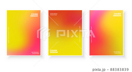 Colorful modern gradient covers template design set for presentation 88383839