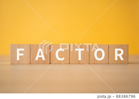 ファクターのイメージ｜「FACTOR」と書かれた積み木 88386796