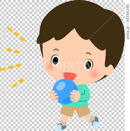 一個帶球的微笑男孩 一個帶球的微笑男孩 88388298