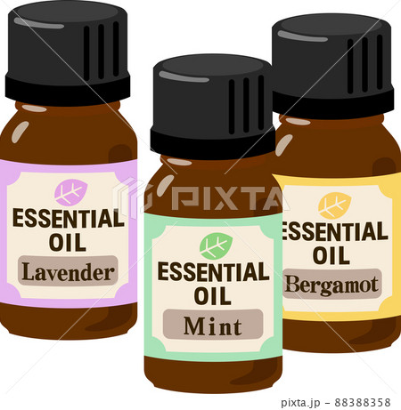 いろいろなエッセンシャルオイルの瓶 88388358