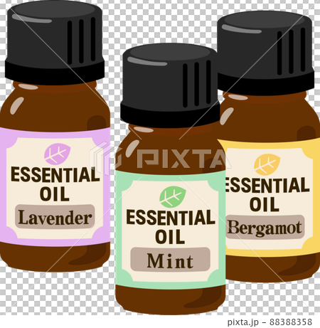 いろいろなエッセンシャルオイルの瓶 88388358