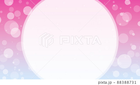 ピンク　和風フレーム　水玉　玉　輪　赤色　青色　緑色　黄色　背景素材　バックグラウンド 88388731