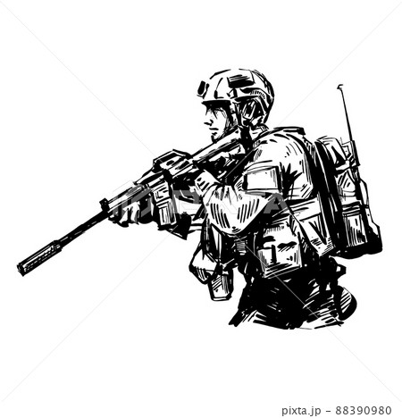 Simple Cartoon Army Day People's Liberation Army Soldier Border Guard  Standing Guard Character Element PNG Images | AI Free Download - Pikbest