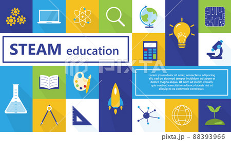 STEAM education background 88393966