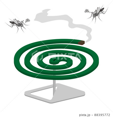 蚊取り線香と蚊のイラスト 蚊取り線香と蚊のイラスト 88395772