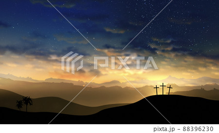 Three crosses on the hill 88396230