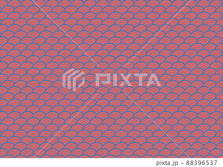 Colorful Japanese traditional pattern (Qinghai - Stock